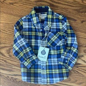 Flannel Plaid Button Down Toddler Shirt